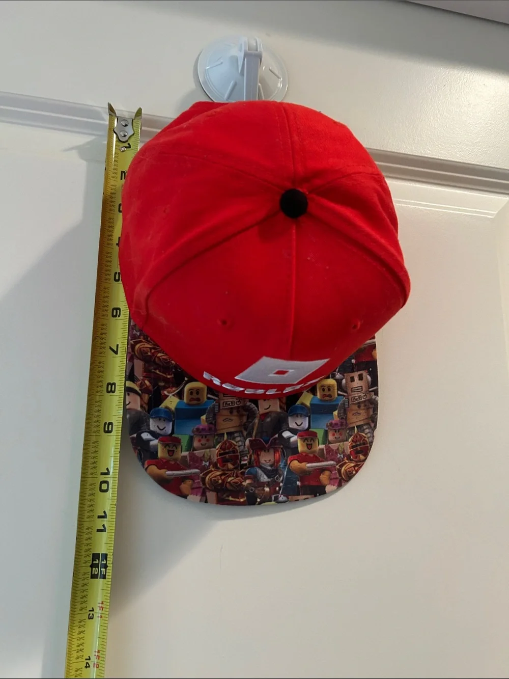 Roblox Gamer Logo Red Snapback Hat with vibrant multiple character Brim size OS